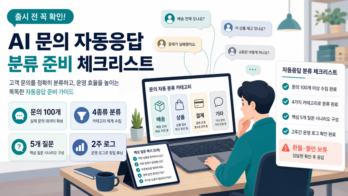 고객 문의 자동응답을 켜기 전, 반드시 나눠야 할 질문 4종류 커버 이미지