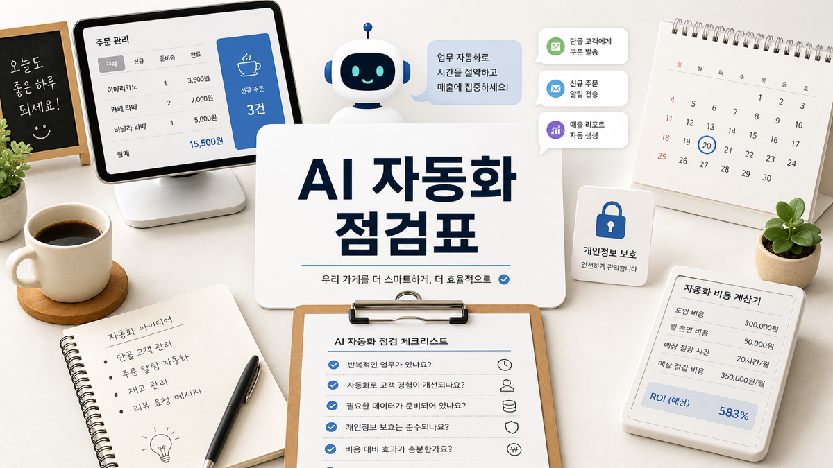 소상공인 AI 자동화 도입 전 점검할 8가지 업무 기준 커버 이미지